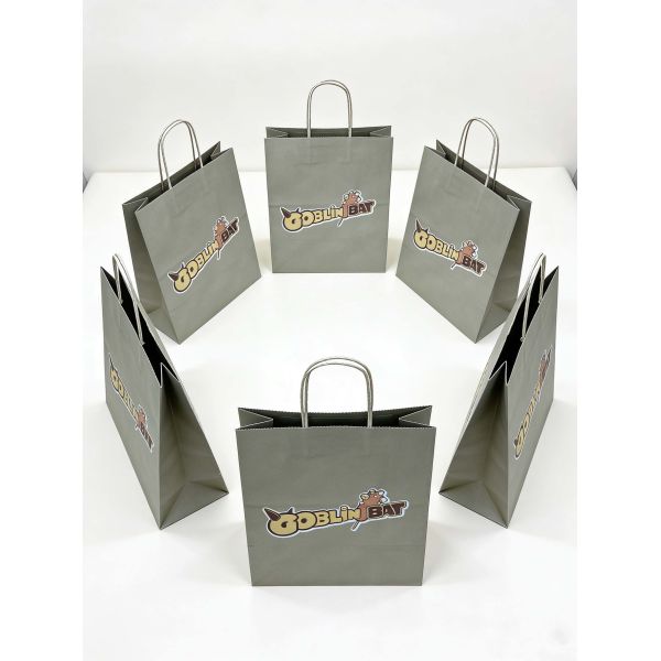 Customized Disposable Kraft Paper Twisted Handle Bag Printing MOQ 50000 Pieces Take Away Bag