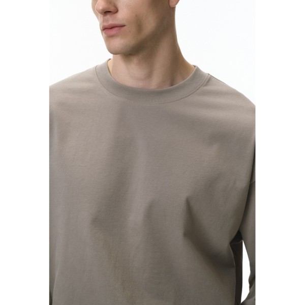 Customized Oversized Sporty Sorona Stretch Long-sleeved Solid T-shirt Spring Summer 2026 American Street Style 260G Heavyweight
