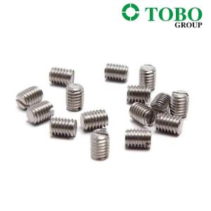 China Fastening Screws Stainless Steel Din551 Slotted Set Screws With Flat Point Grub Screw M4m5m6 on sale