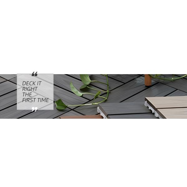 Stylish And Durable Wood Plastic Composite Decking Tile With Solid Structure