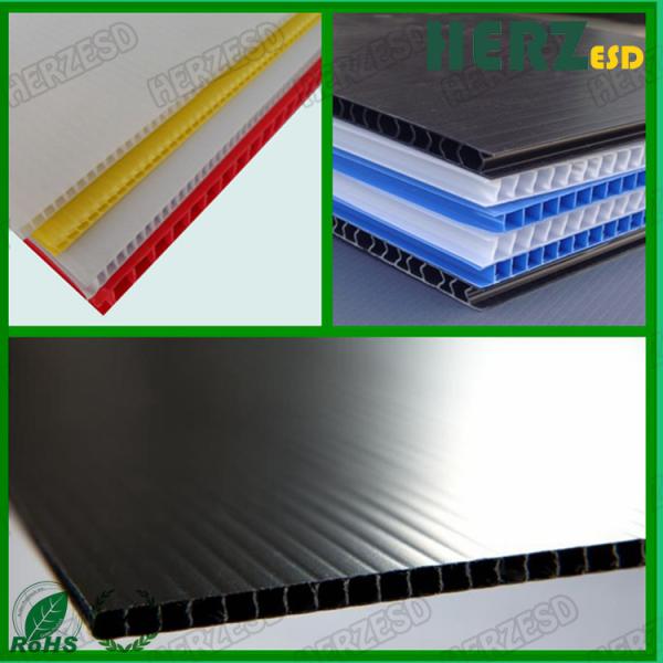 Conductive PP Sheet ESD Corrugated Plastic Sheet Lightweight Max Width 1.5M Thickness 2-8mm