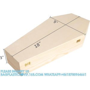 Large 18 Inch Halloween Coffin Box - Fillable Hinged Box For Halloween DéCor,