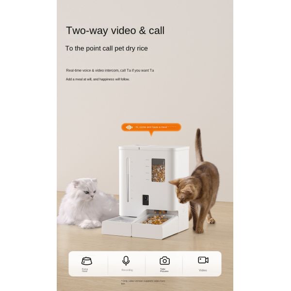 2-in-1 Smart Automatic Pet Feeder Eco-Friendly 4-5L Battery-Powered Waterproof IPX5 Water & Food Bowl Plastic for Dogs & Cats