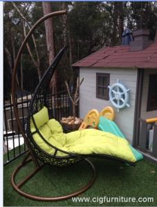 Wholesale Encase Rattan Outdoor Patio Swing Chair , Swing Hanging Chair With Cushion from china suppliers