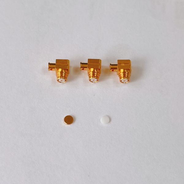 50 Ohm MCX Female Straight Connector Gold Plated Brass with Push-in Coupling Structure for RG316/RG174 Coaxial Cable