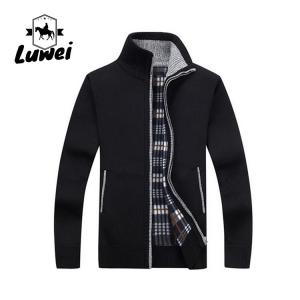 China Autumn Thicken Plus Polyester Black Thick Velvet Sweater Utility Male Clothing Casual Knitwear Jackets Cardigan Coats on sale
