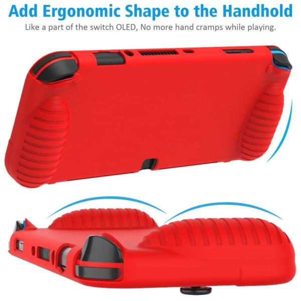 Protective HOXC Nintendo Switch OLED Silicone Protective Case, Ergonomic Grip Grip Silicone Cover for Nintendo Switch OLED Console
