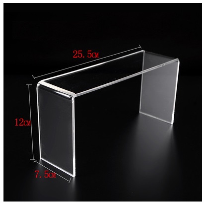 5pcs Acrylic Display Stands Pedestal U Shape Clear Acrylic Shelf Riser Showcase