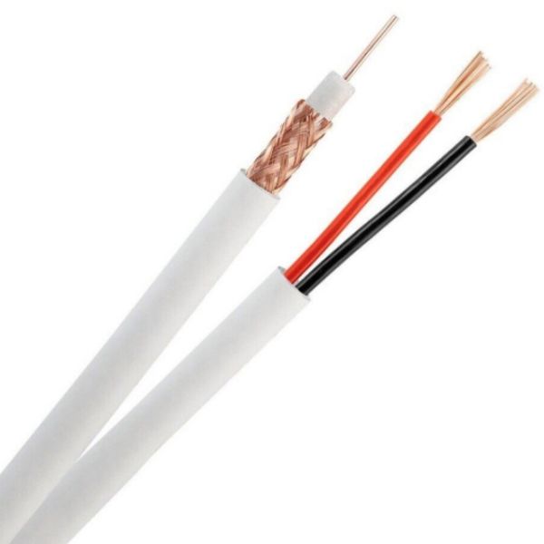 RG59 RG6 Siamese Coaxial Cable Low Smoke Zero Halogen Cable For CCTV