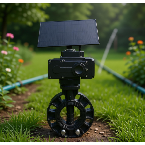 4G Smart Solar Powered Butterfly Valve, Wireless App Control Large Diameter Irrigation Valve for Agriculture