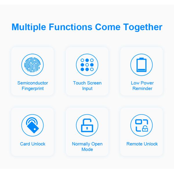 Alkaline AA Electromagnetic Lock Tuya APP Wifi Password Code Card DC6V