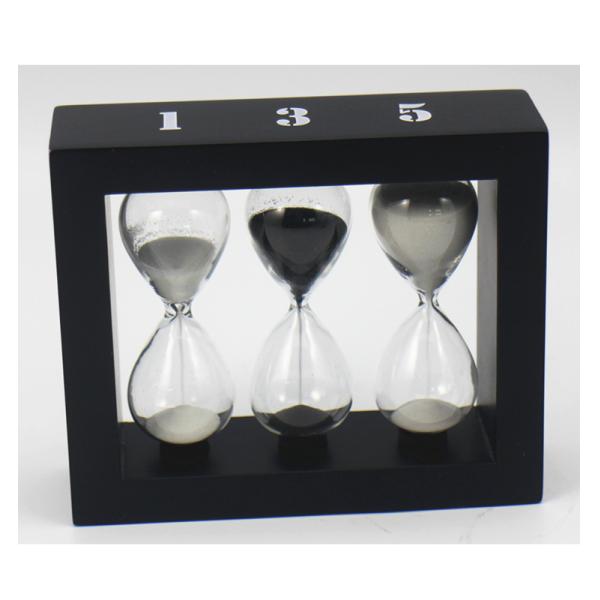Big Sand Timer Hourglass Wooden Stool Pine Material For Souvenir And Festival Gift