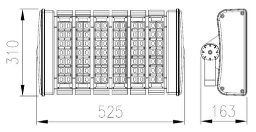 Cool White 84pcs LED Tunnel Light 180W 18000lm CE, DLC, UL Certificated
