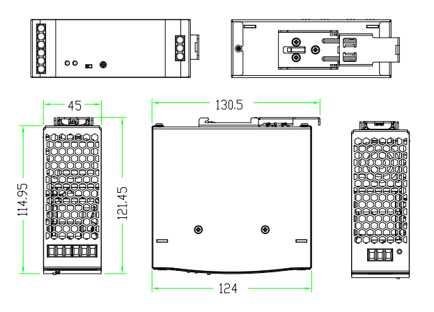 240W 48V DIN Rail Industrial Power Supply with High Efficiency and Wide Input Voltage Range
