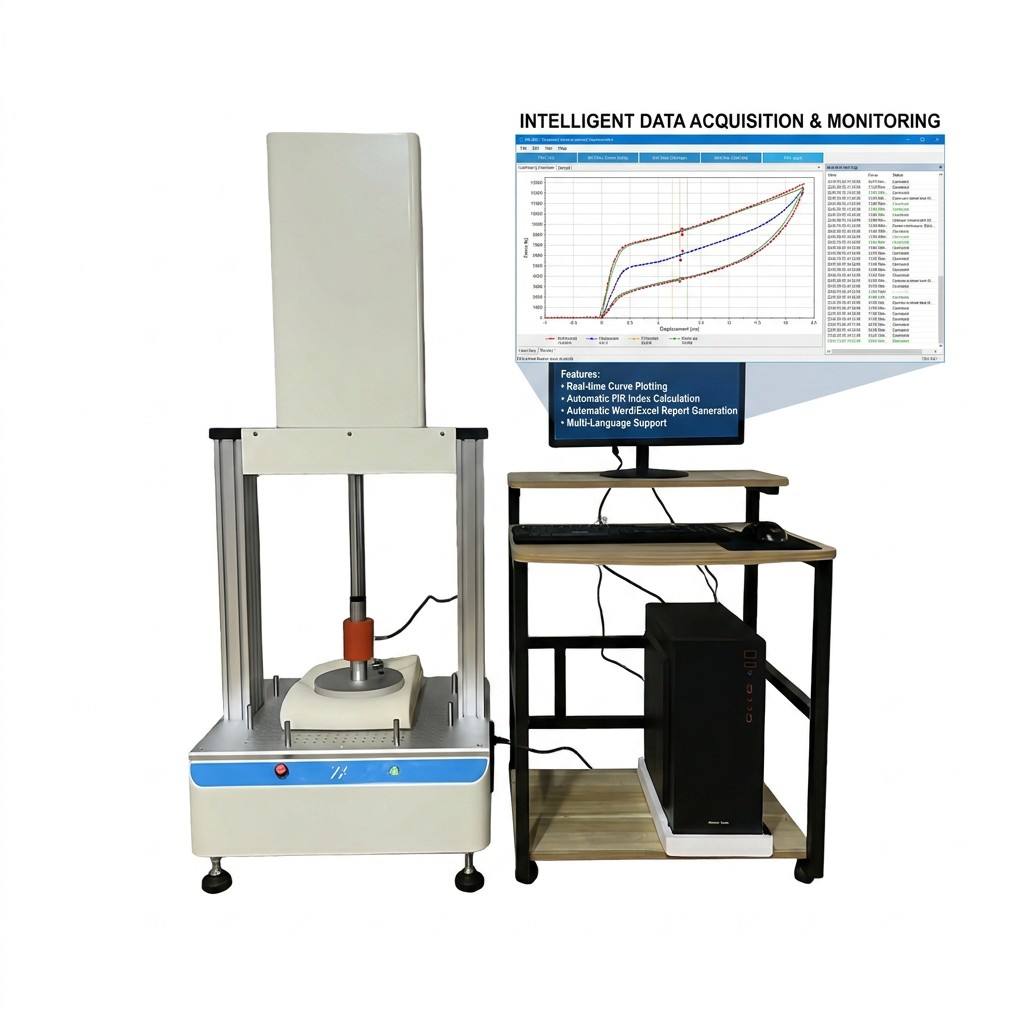 Touch Screen Servo Foam IFD Indentation Force Deflection Tester ASTM D3574 Sponge Compression Rebound Testing Machine