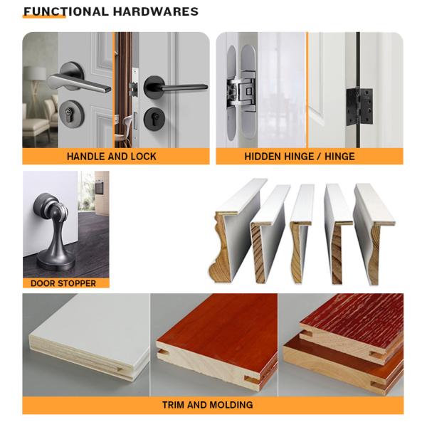 MDF Board solid Wood veneer YALIG waterproof customized wooden interior door modern design interior home doors