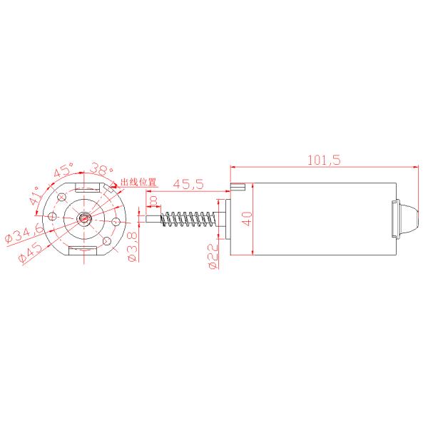 Push Rod Motor Brush DC Motor Quiet High Efficiency Cost Performance