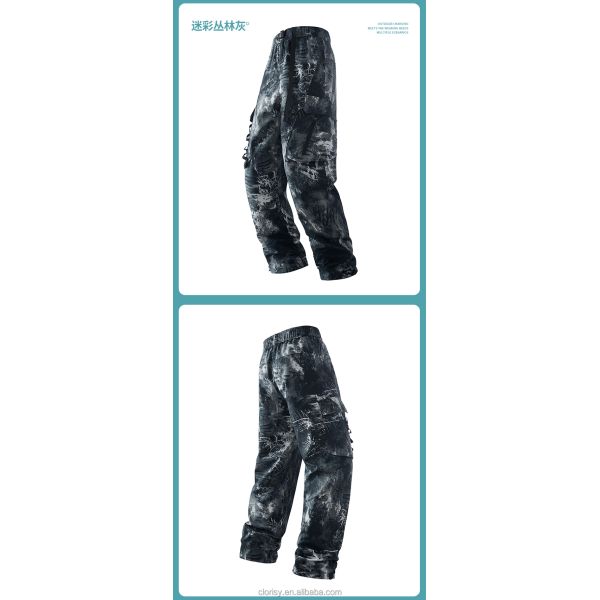 Ready-to-Ship Lightweight Canvas Men's Outdoor Waterproof Quick-Dry Shell Pants Loose Straight-Leg Cargo Casual Long