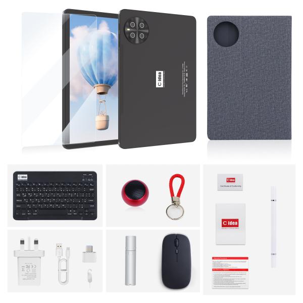 C Idea 10.1 Inch Android 15 Tablet 8GB RAM 1TB ROM Model CM8800plus Black