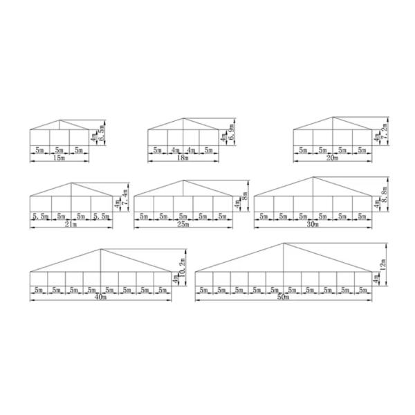 Easy To Install ,Custom All Weather Events Marquee Tent On Sale For Wedding Events Etc