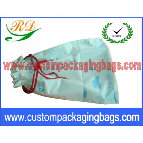 17"x20" White LDPE Material Drawstring Plastic Bags for Book Packaging