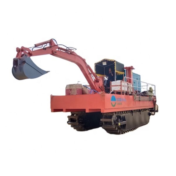 Energy Mining Amphibious Excavator 150cm Draught 500m3/h Working Capacity