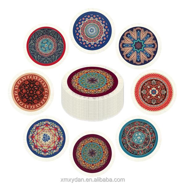 Rubber Mousepad 27x18cm Retro Style Carpet Pattern Table Cup Persian Rug Mice Pad