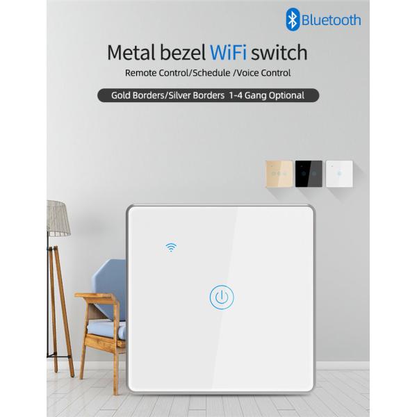 Tuya Smart Wifi Switch For Eu Standard 3 Gang Metal Bezel App Remote Schedule Voice Control