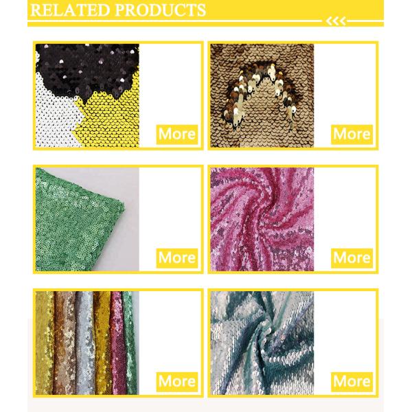 cheap Multi-colored sequin fabric for wedding decoration