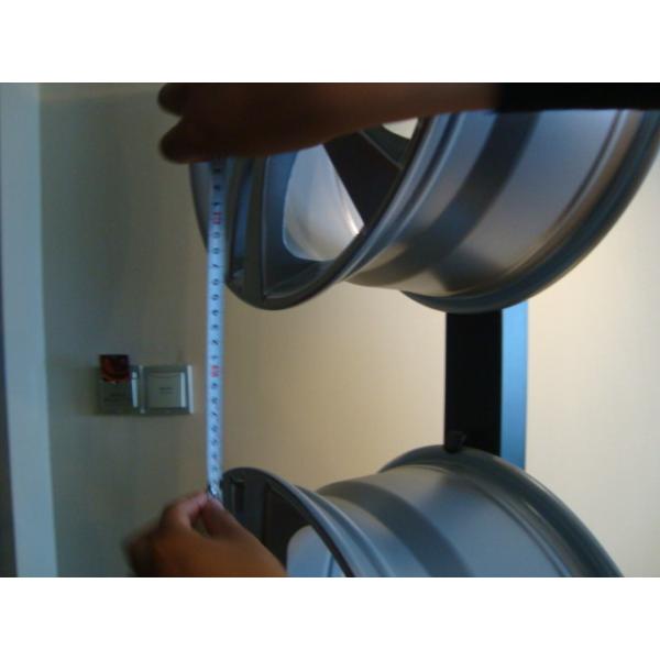 One Side Wheels Auto Parts Display Racks With Metal Tube Frame Heavy Weight