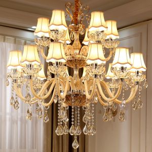 Wholesale Modern crystal chandelier lighting Fixtures with lamshade (WH-CY-05) from china suppliers