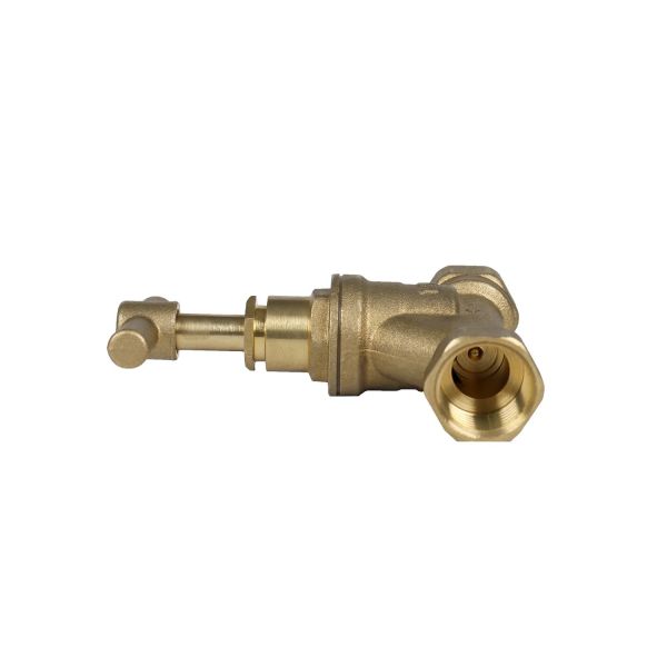 Y-Pattern Brass Stop Valve 1/2" Compression End T-Handle Globe Valve for Water Plumbing System