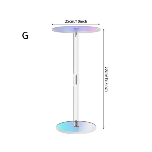 Simple Creative Coffee Table Transparent Acrylic Round Modern Design Easy Assembly Furniture Decoration for Living Room
