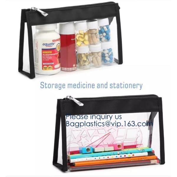 Wholesale Travel Transparent Bag Promotion Gift Cosmetic Bag Clear EVA Makeup Pouch,PVC/EVA cosmetic bag, PVC wine bag,