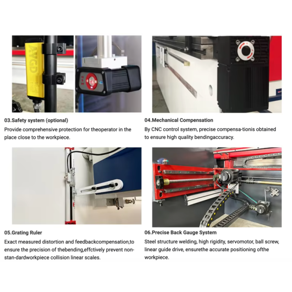 Electro Hydraulic Servo CNC Press Brake 1100KN Normal Force 3200mm Worktable Length