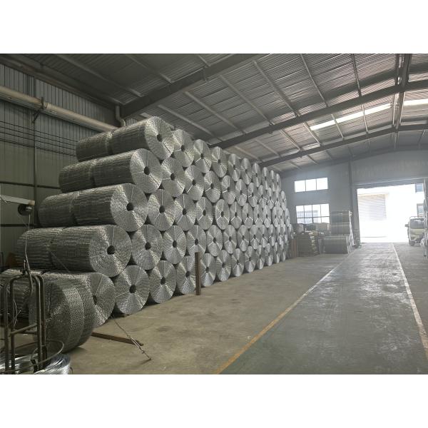 Galvanized Steel CWC Pipeline Mesh 2.4mm Wire 25.4mm x 67mm Hole
