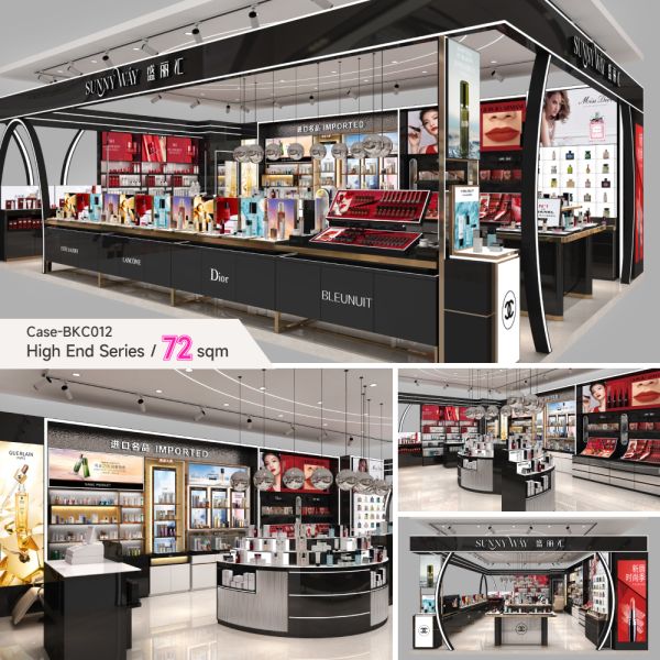 Custom Cosmetic Beauty Kiosk Display Showcase For Retail Store