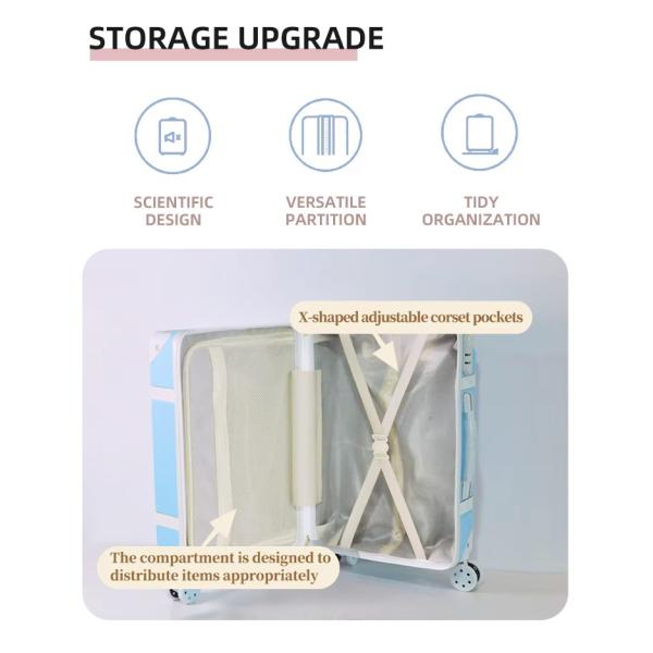Pastel Belted Retro Suitcase