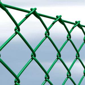 China Environmentally Friendly Green PVC Chain Link Fence Aesthetics  1-2.4m Height on sale