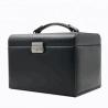 Storage / Gift Leather Jewelry Box Black Color Lightweight For Travel for sale