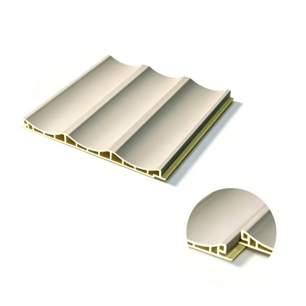 3 Arcs 3D Inner PVC Fluted Wall Panels Hollow Wavy Lightweight Cladding Design for Hotel Lobby Decor