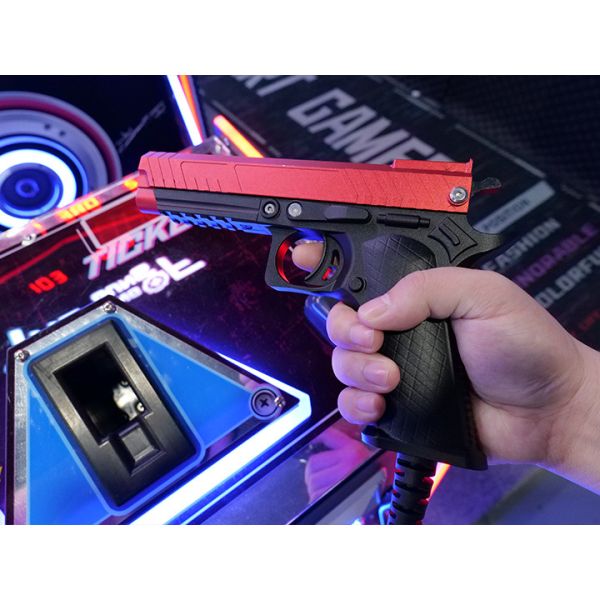 4-Player Gun Game King Shooting Arcade Machine Commercial Bottle Shooting Ticket Redemption Game Deluxe Bottle Shoot Arcade Simulator with 75-Inch