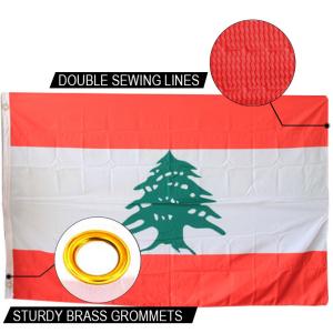 Republic of Lebanon Flag 90x150cm knitted polyester single reverse indoor