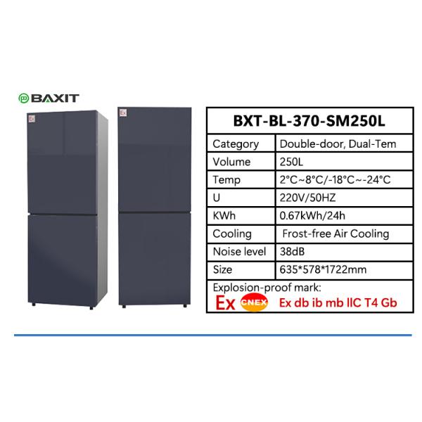 Double Door Explosion-proof Refrigerator Dual Temperature for Hazardous Material Storage