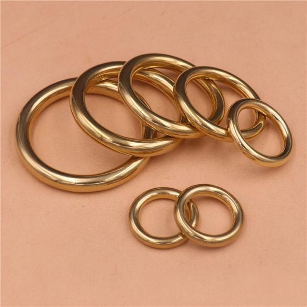 Solid brass O ring buckles cast seamless O rings strap buckle garment belt luggage purse DIY