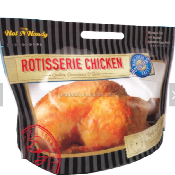 Recycled PET Ziplock Hot Chicken Bag Reusable For Baking And Roasting Chicken