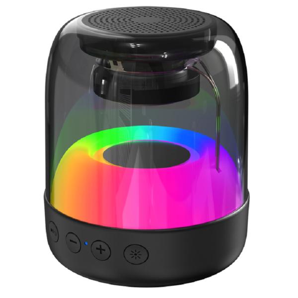 Portable Bluetooth Speaker 3W2-inch Driver ABS Shell RGB Lighting 500mAh Supports BT/AUX/USB/TF Hands-free Call