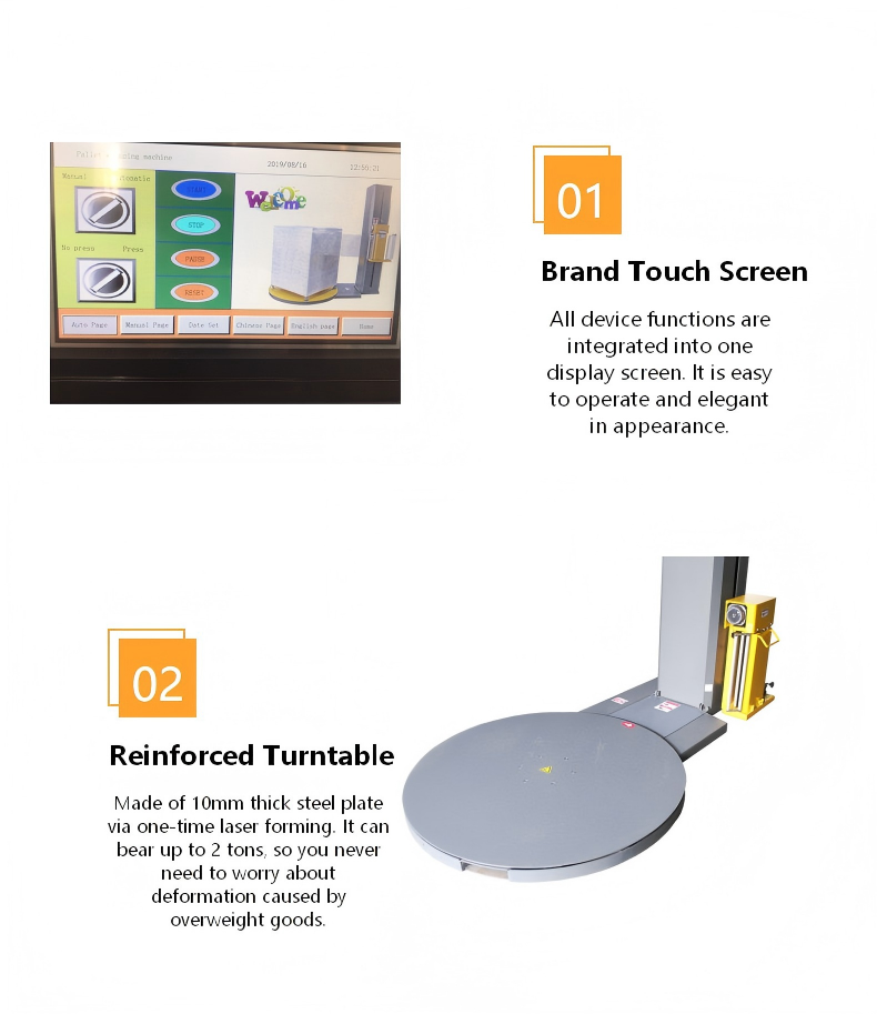 Manufacturer Fully Automatic Pre-stretch Pallet Wrapping Machine Stretch Film Customizable Wrapper