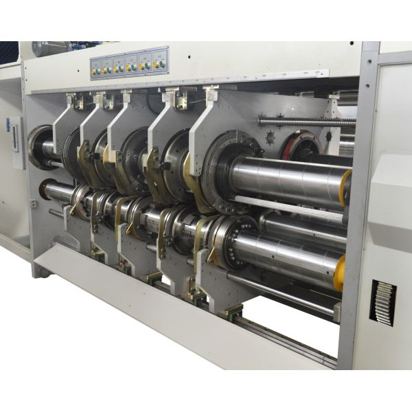 Lead Edge Vacuum Transfer 4 Color Printer Slotter Die Cutter Vibrator Stacker For Corrugated Cardboard