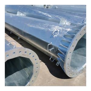 35m Galvanized Triangular Platform 5G WIFI Telecommunication Monopole